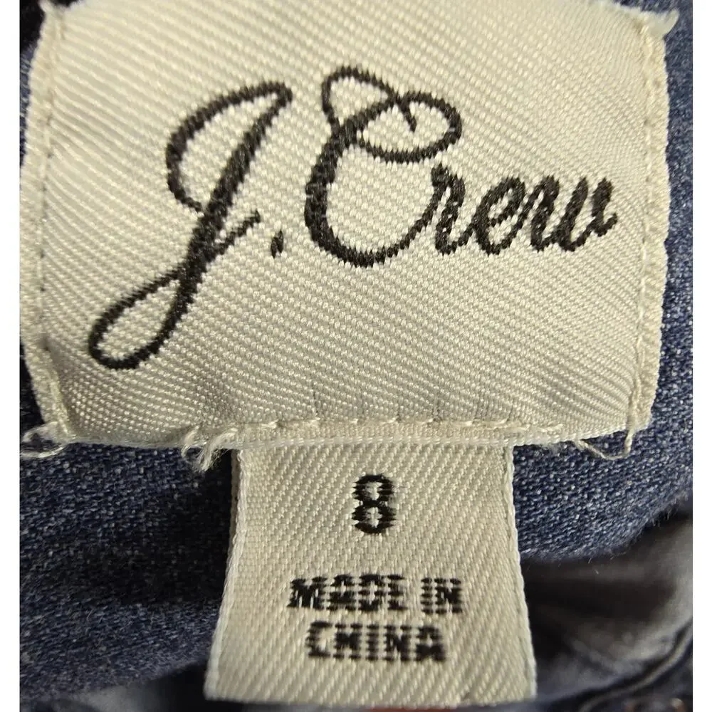 J. CREW Women's Western Chambray Shirt in Vintage Indigo Pearl Snaps 8 - Picture 13 of 13